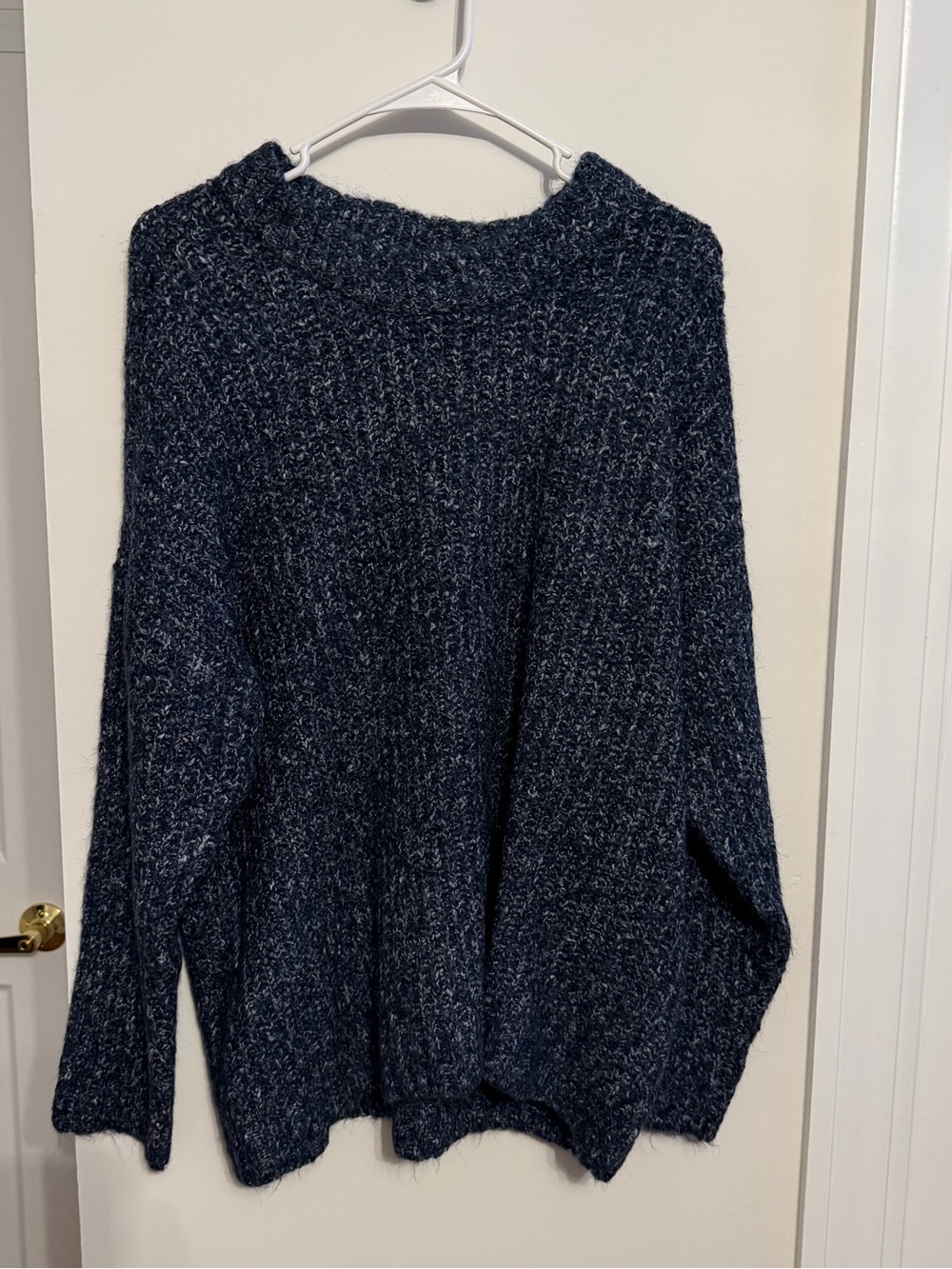 a.n.a Navy Marled Crew Neck Sweater